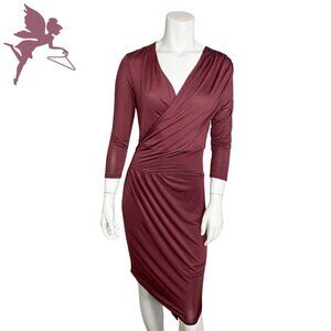NWT ROBERT RODRIGUEZ Asymmetrical Hem Wrap Dress
